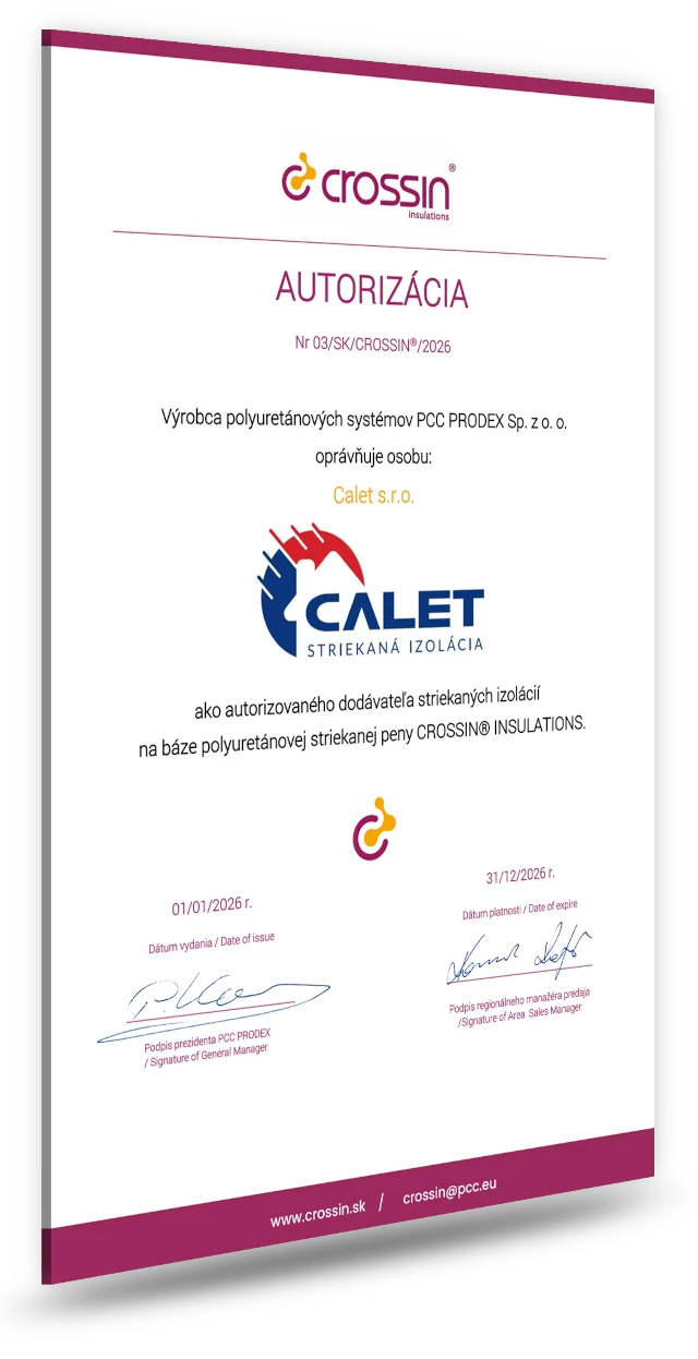 Autorizácia spoločnosti Crossin CALET